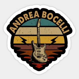 Vintage Guitar Proud To Be Andrea Name Retro Sticker